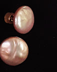 Blush Freshwater Pearl BUTTON Earrings