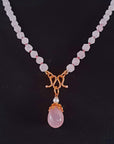 Rosequartz Drop Necklace