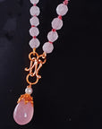 Rosequartz Drop Necklace