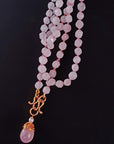 Rosequartz Drop Necklace