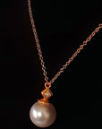 South Sea Pearl 22K Diamond Pendant