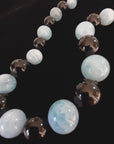 AQUAMARINE + BLACK ONYX PRINCESS NECKLACE