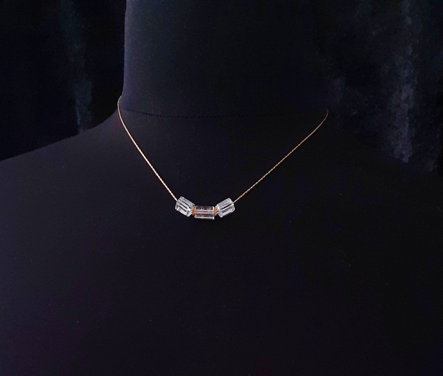 Aquamarine Delicate Contemporary Necklace
