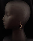 GEO EARWIRES with GEM DROP CHROME DIOPSIDE