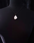 Pendant: Large Fireball Pearl + Raw Diamond Bail