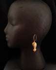 VENETIAN GLASS GOLD SPIRAL EARRINGS