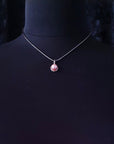 NATURAL COLOR PINK PEARL + SILVER PENDANT