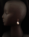 Dreamy Coin Pearl  Ear Wires