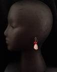 Rose Quartz + Carnelian Gemstone Earwires