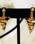 VENETIAN GLASS INVERTED TRIANGLE EARRINGS