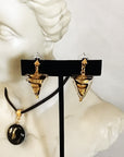 VENETIAN GLASS INVERTED TRIANGLE EARRINGS