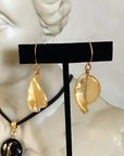 VENETIAN GLASS GOLD SPIRAL EARRINGS