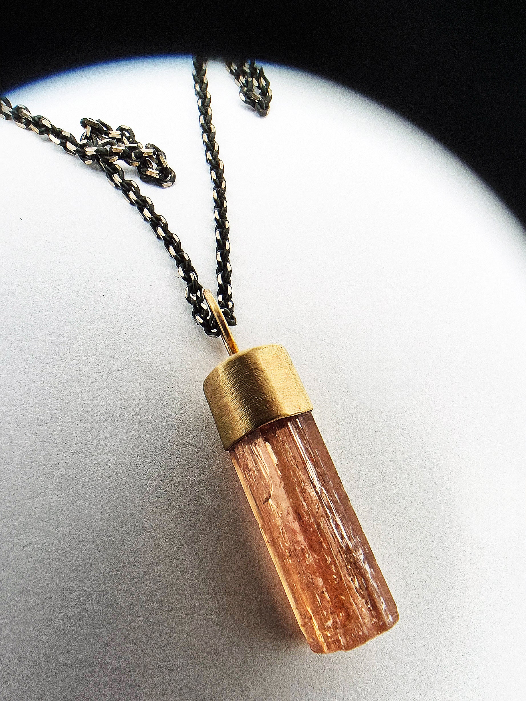 "Luminous Splendor" BRAZILIAN PRECIOUS TOPAZ 14K GOLD PENDANT