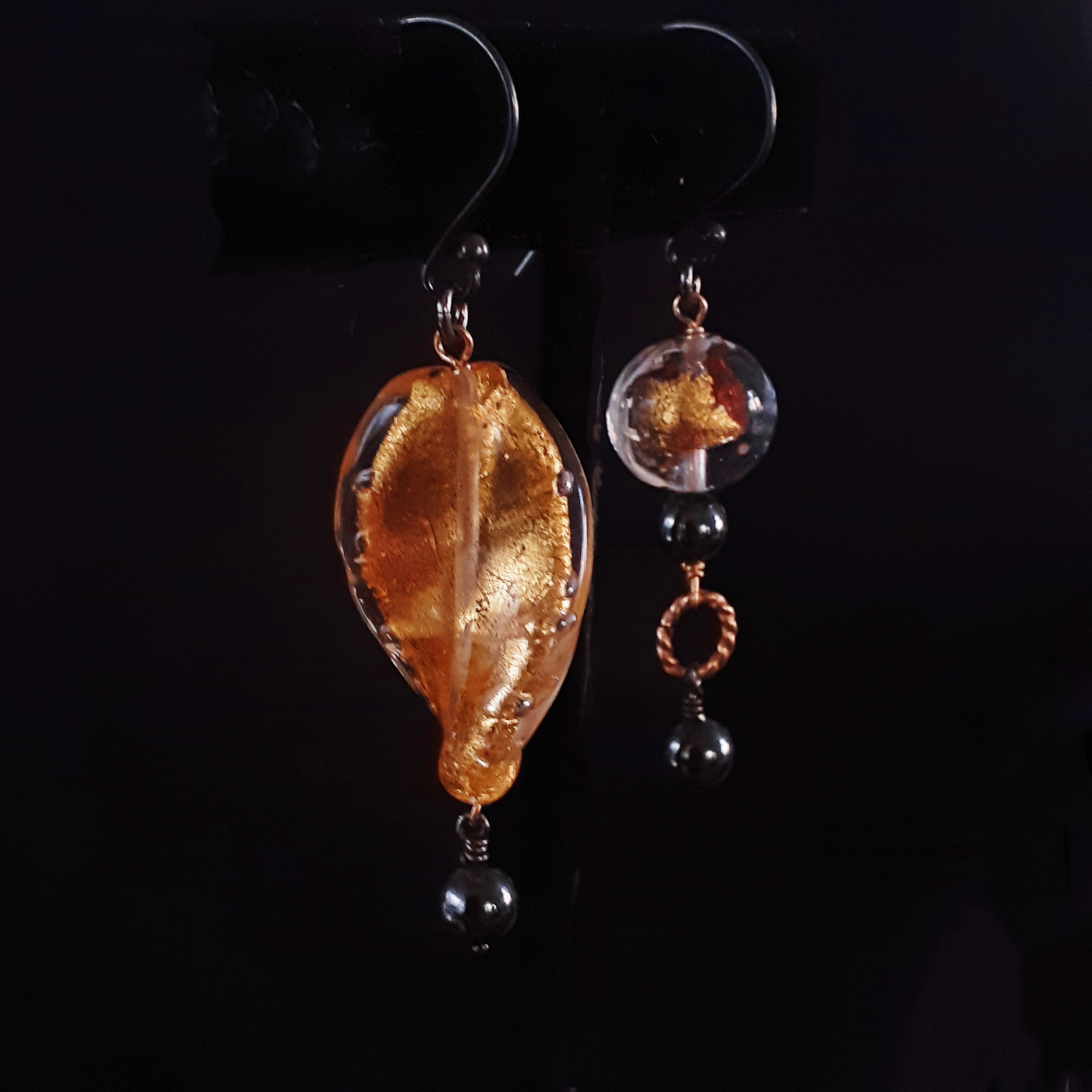 Venetian Glass Earrings - One of a Kind