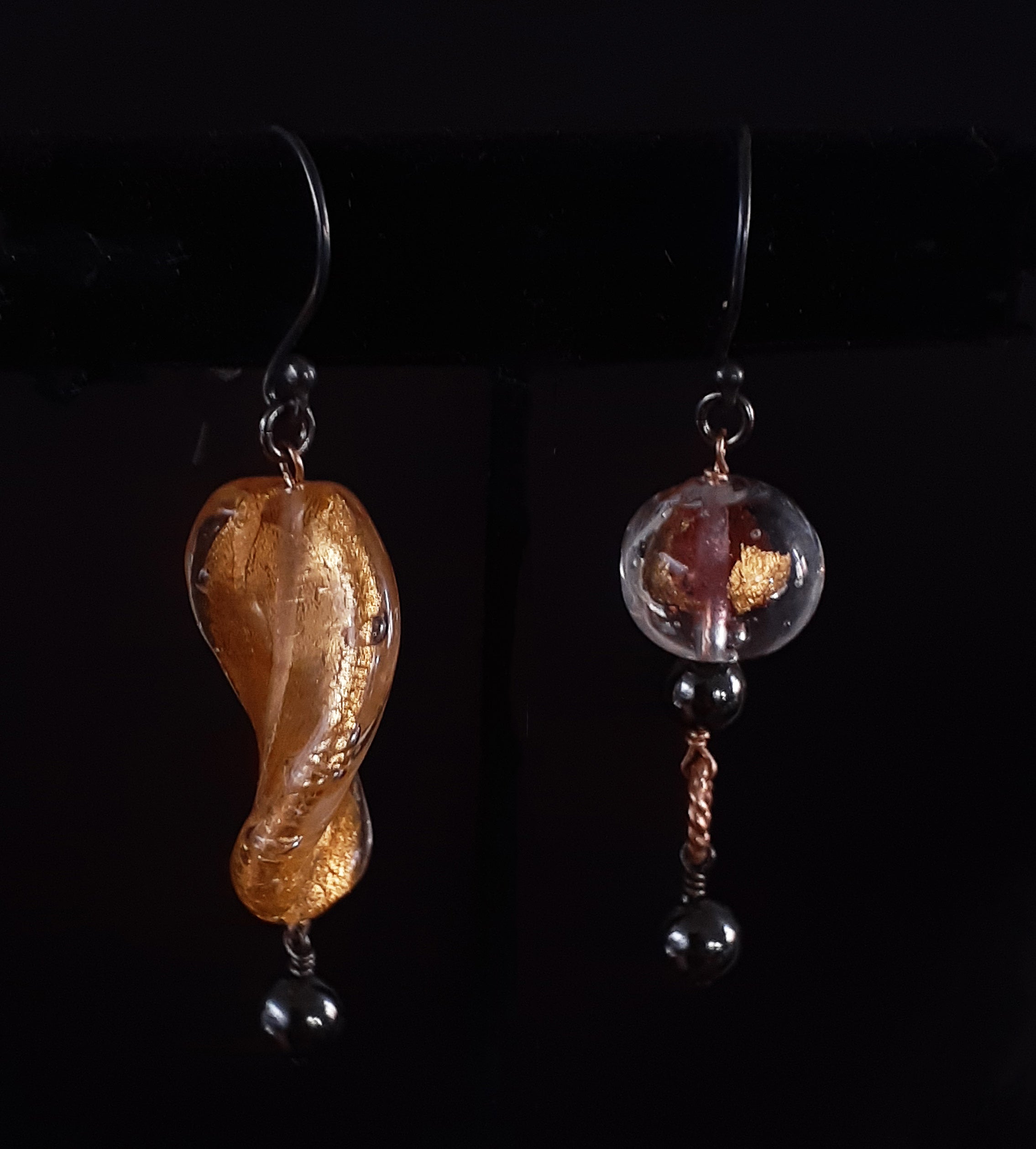 Venetian Glass Earrings - One of a Kind