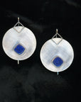 LAPIS MOON EARRINGS