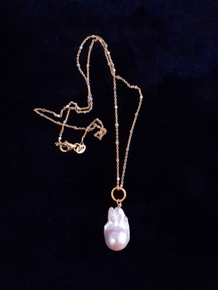 Sacred Mountain Fireball Pearl Pendant