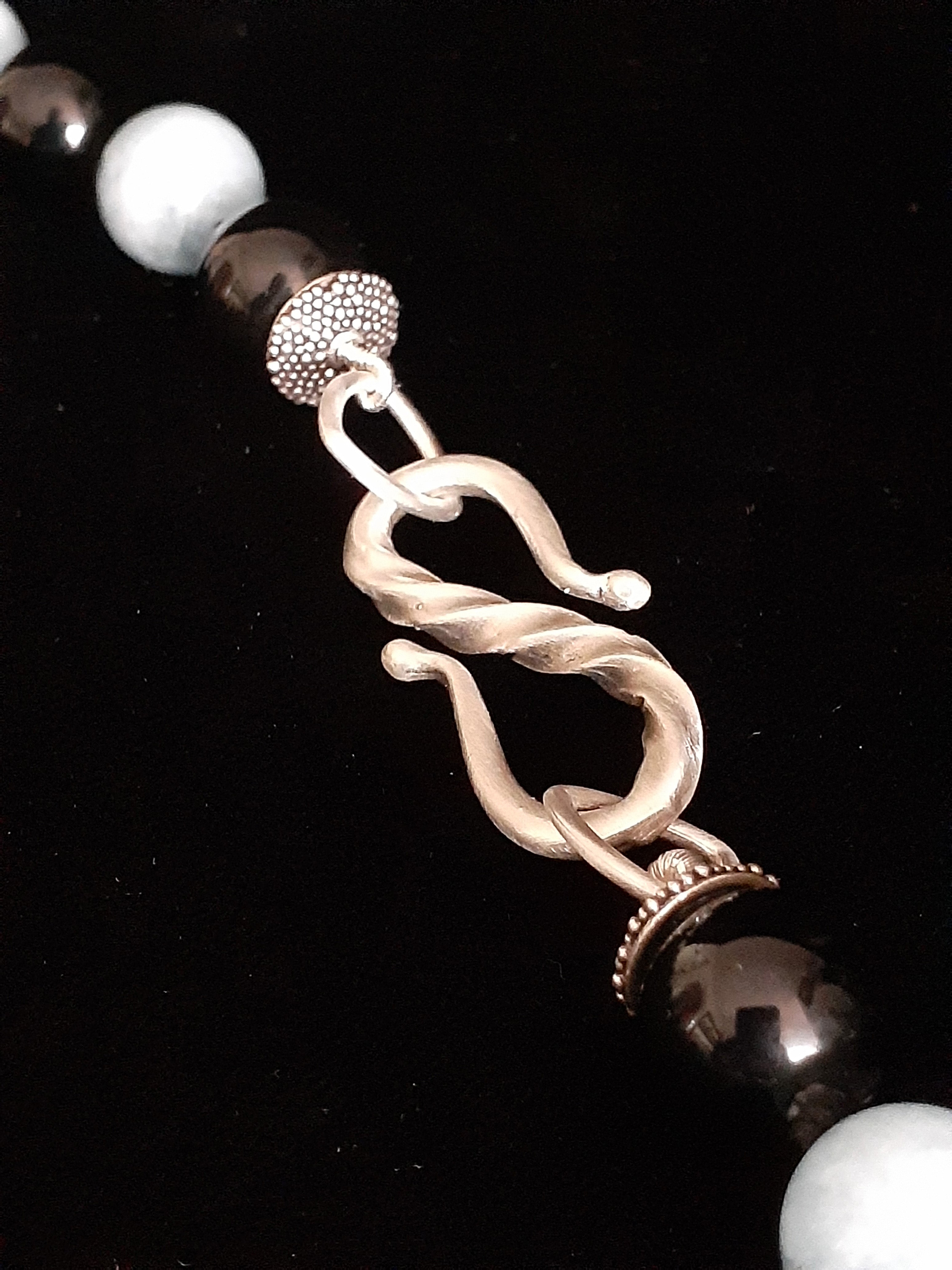 AQUAMARINE + BLACK ONYX PRINCESS NECKLACE