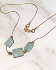 Aquamarine Delicate Contemporary Necklace