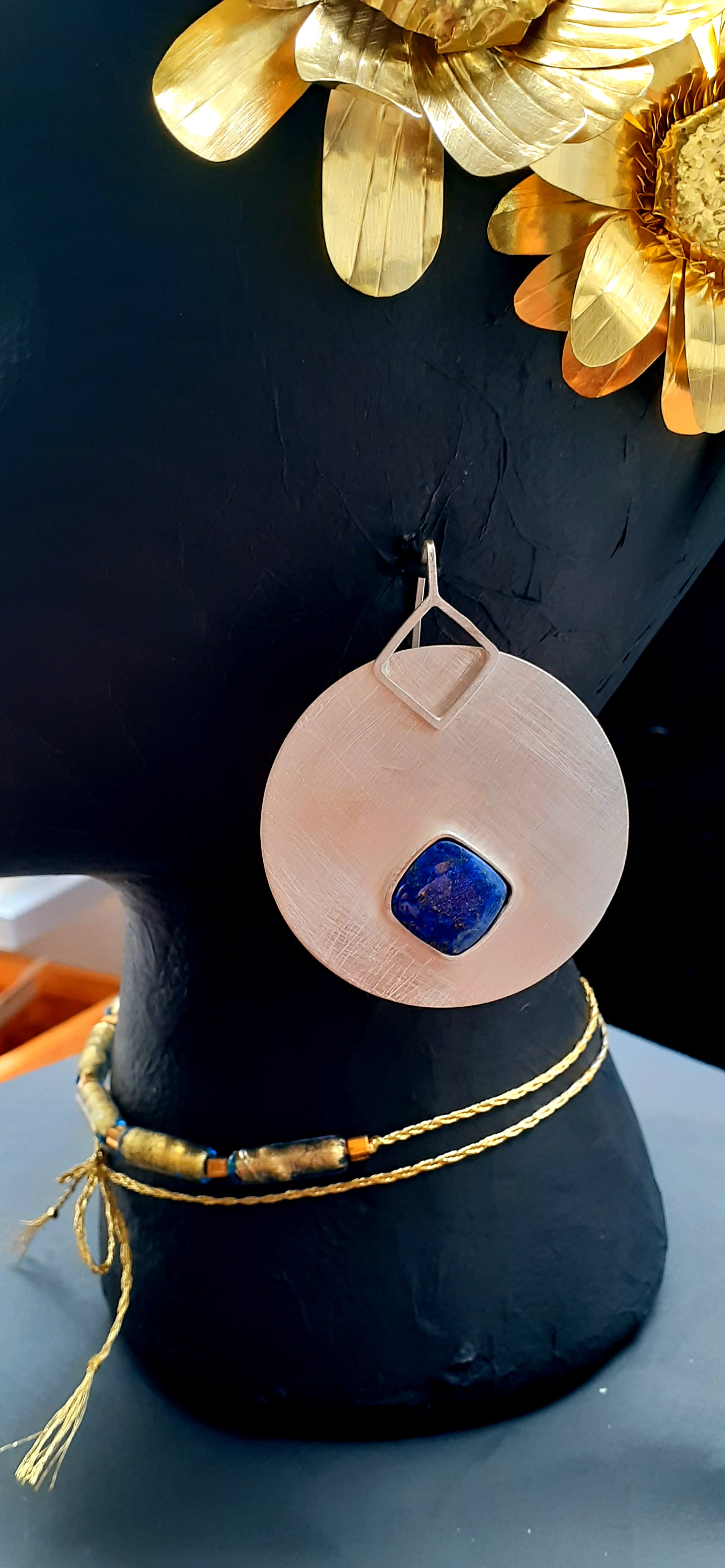 LAPIS MOON EARRINGS