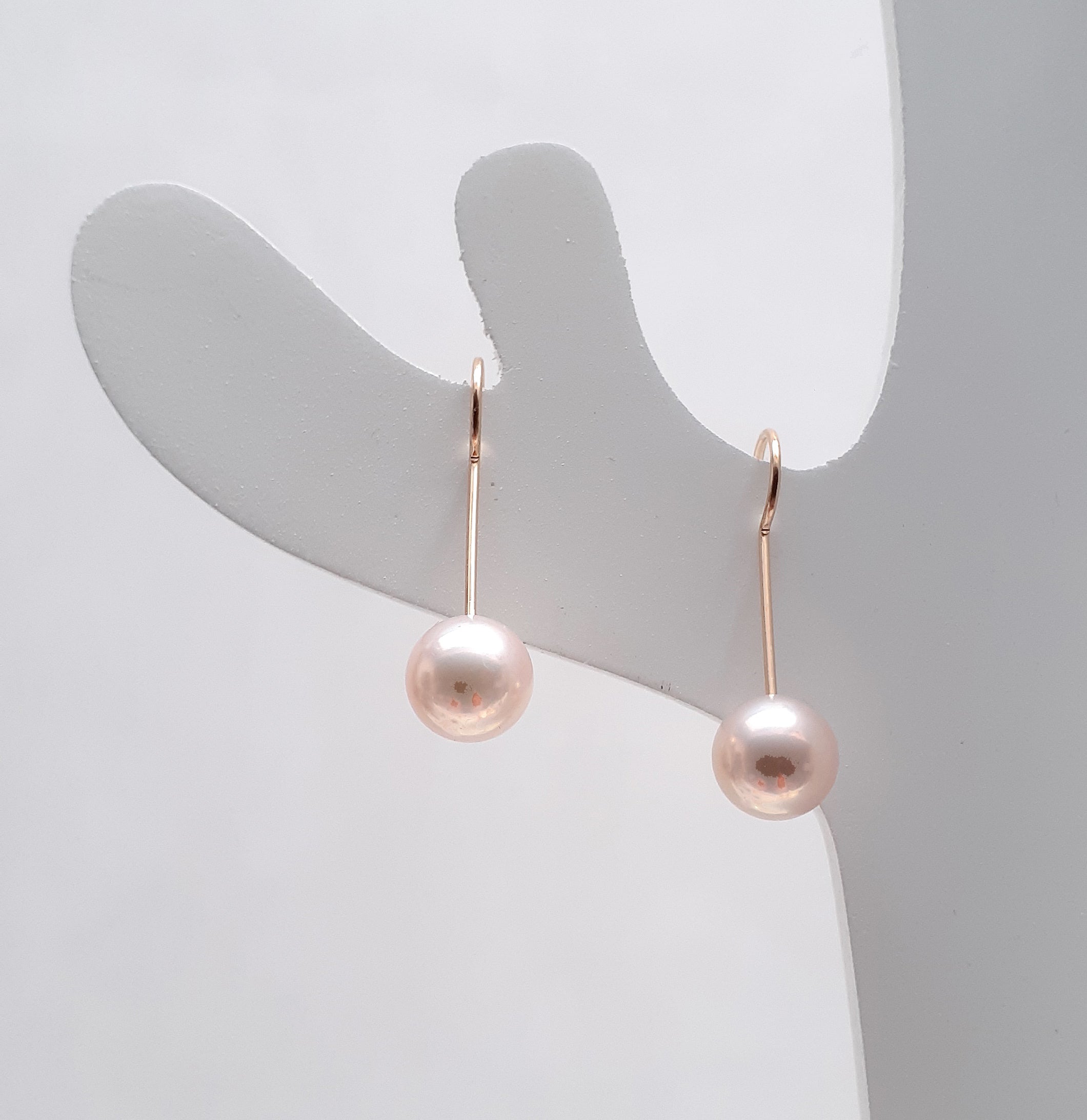 Golden Natural Color Pearl Earring