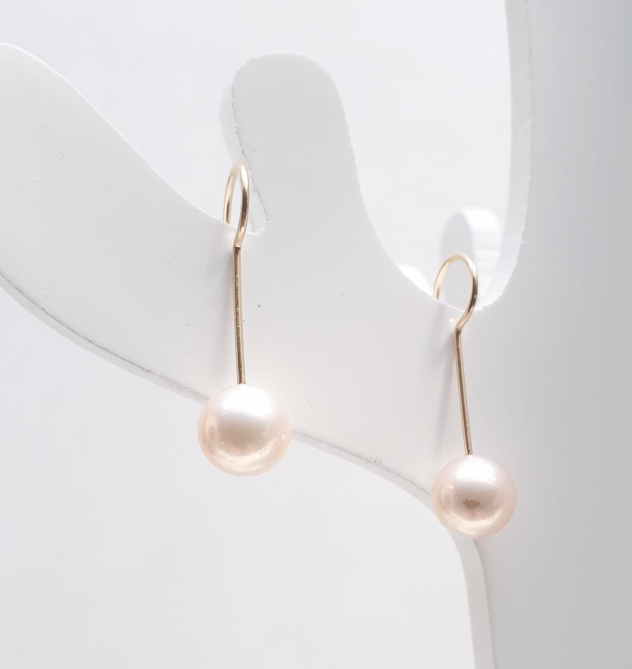 Golden Natural Color Pearl Earring