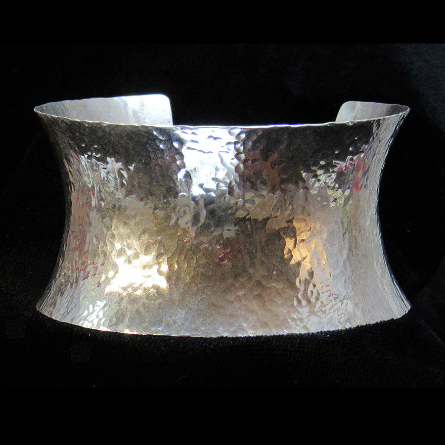 Silver Hammered Cuff