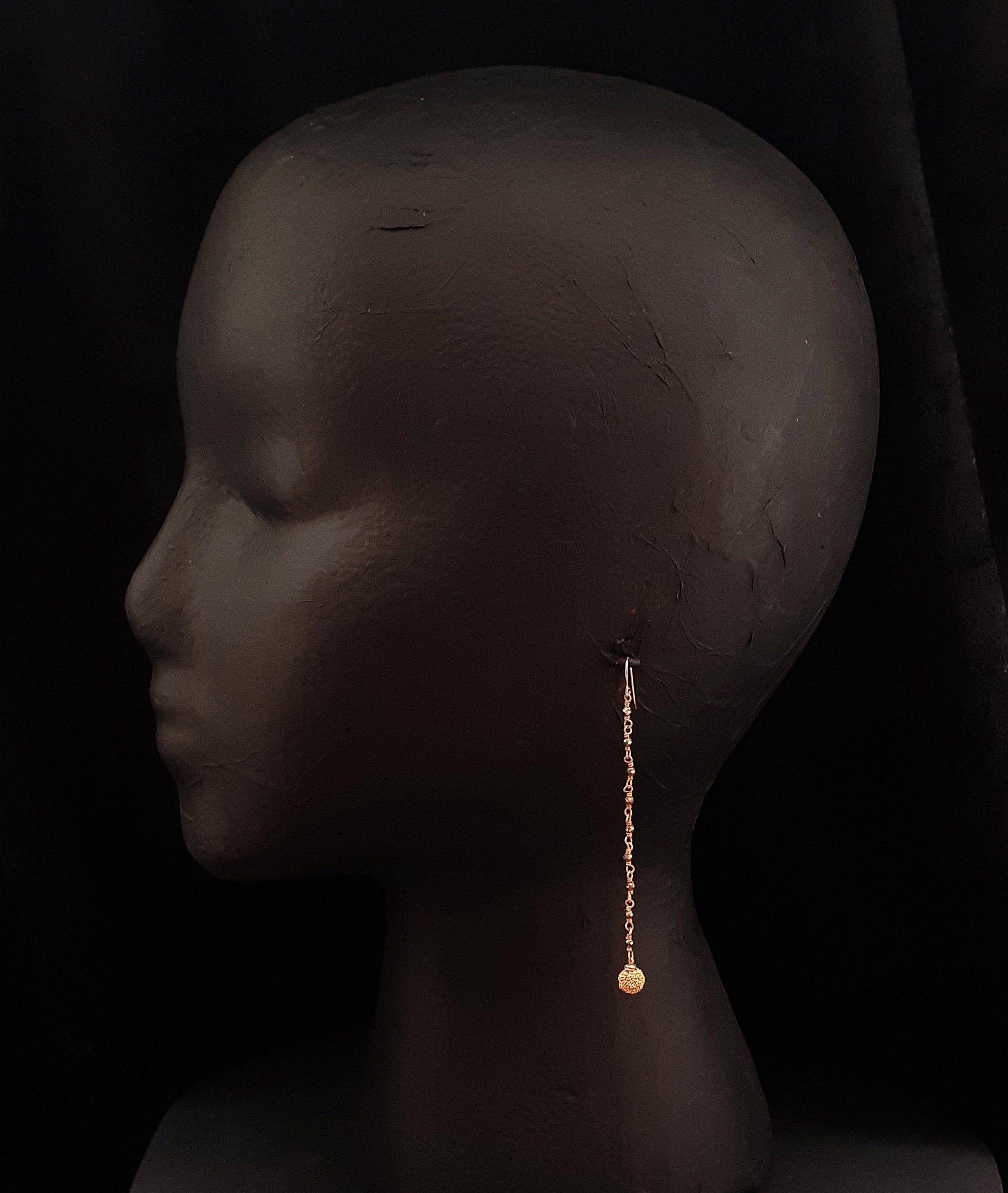 Pyrite Dangles + 14k Gold Ear Wires