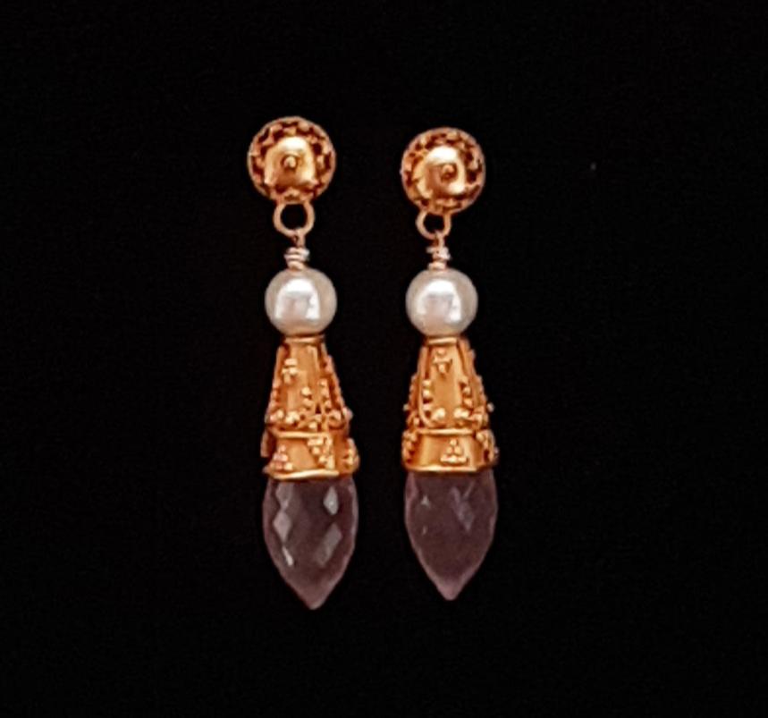 JAIPUR PINK PALACE DROP EARRINGS