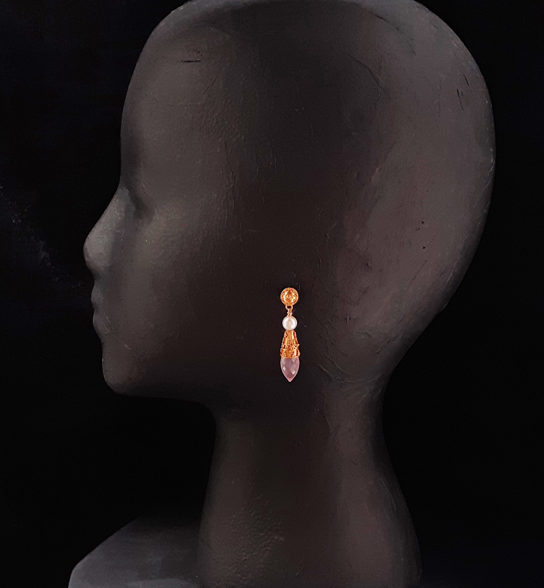 JAIPUR PINK PALACE DROP EARRINGS