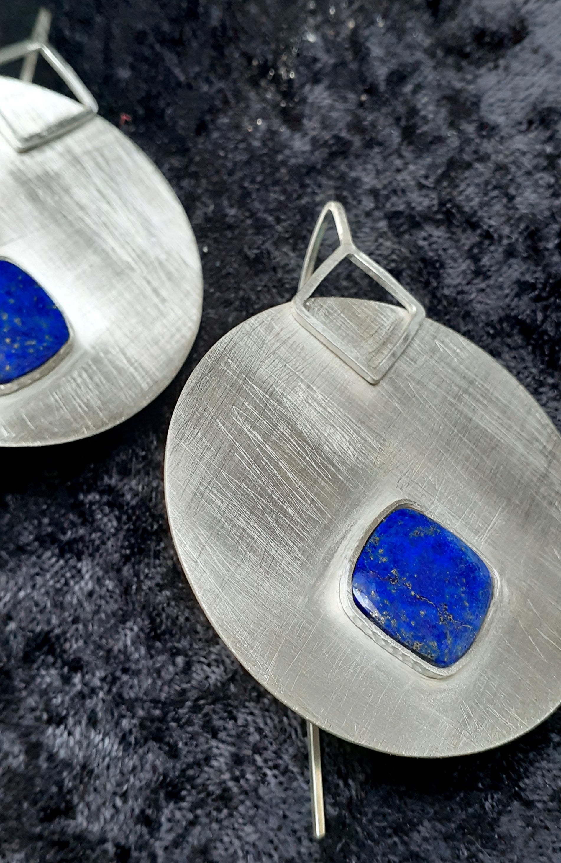 LAPIS MOON EARRINGS